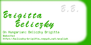 brigitta beliczky business card